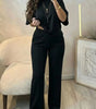 CasualFlow Short-Sleeve Top & Wide-Leg Pants