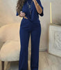 CasualFlow Short-Sleeve Top & Wide-Leg Pants