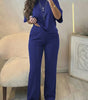 CasualFlow Short-Sleeve Top & Wide-Leg Pants