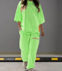 BoldCut Oversized Crew-Neck Top & Jogger Pants