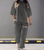 BoldCut Oversized Crew-Neck Top & Jogger Pants