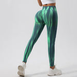 AuroraGlow Tie-Dye High-Waist Sculpting Leggings